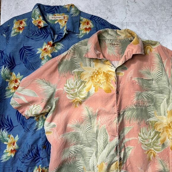 Tommy Bahama Silk Hawaiian Shirts Lot of 2 - Picture 14 of 14